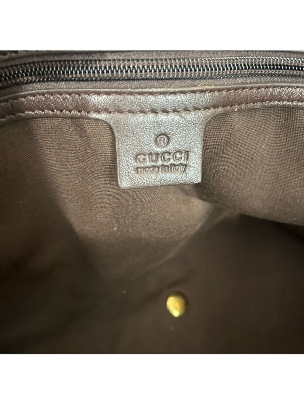 GUCCI CRYSTAL MONOGRAM ZIPPERED TOTE - Picture 12 of 15